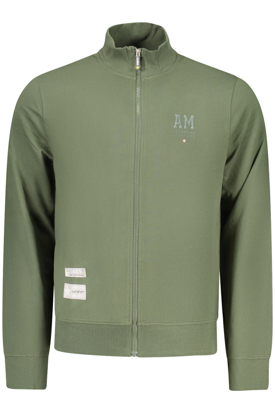 Accademia Militare Military Academy Men's Green Zip-Up Sweatshirt