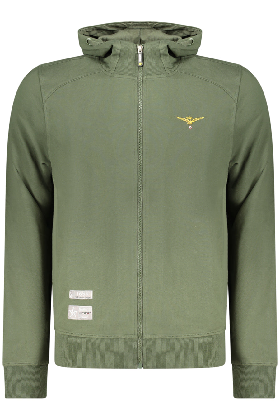 Accademia Militare Military Academy Men's Green Zip-Up Sweatshirt