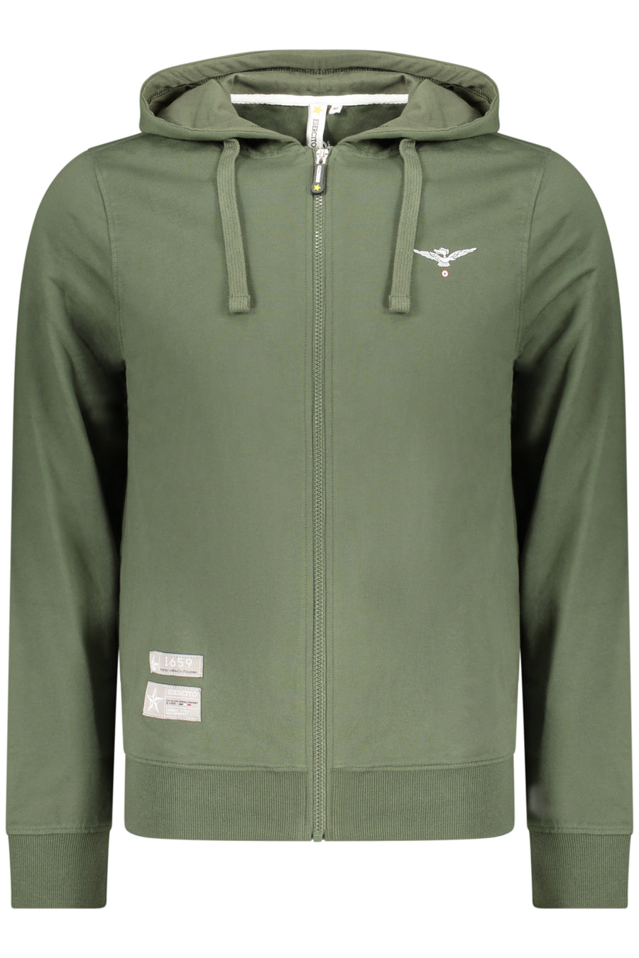 Accademia Militare Military Academy Men's Green Zip-Up Sweatshirt