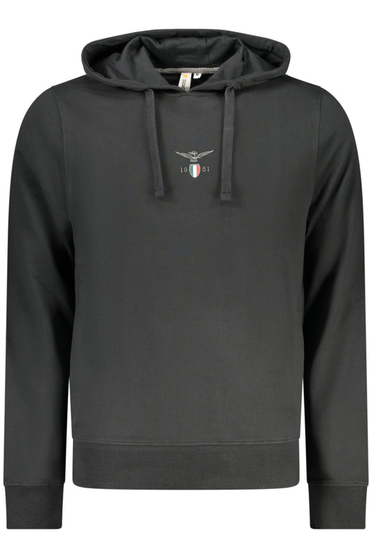 Accademia Militare Military Academy Men's Black Zip-Up Sweatshirt