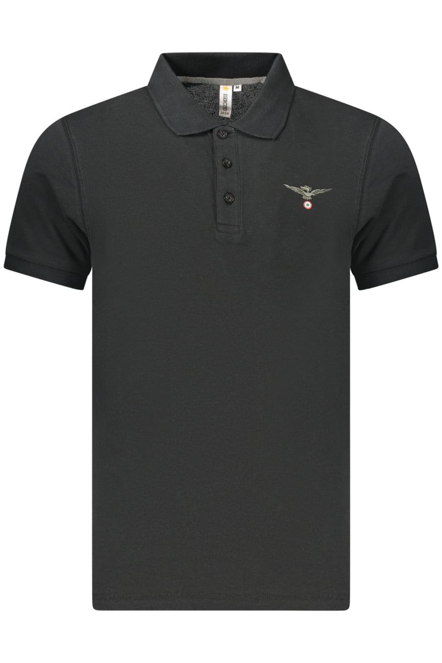 Accademia Militare Military Academy Men's Black Short-Sleeve Polo Shirt