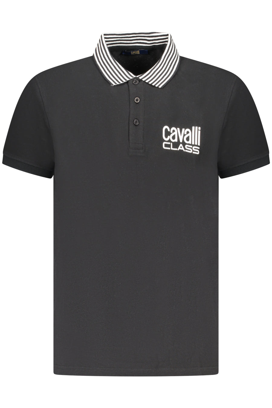 Cavalli Class Men's Short Sleeved Polo Shirt Black