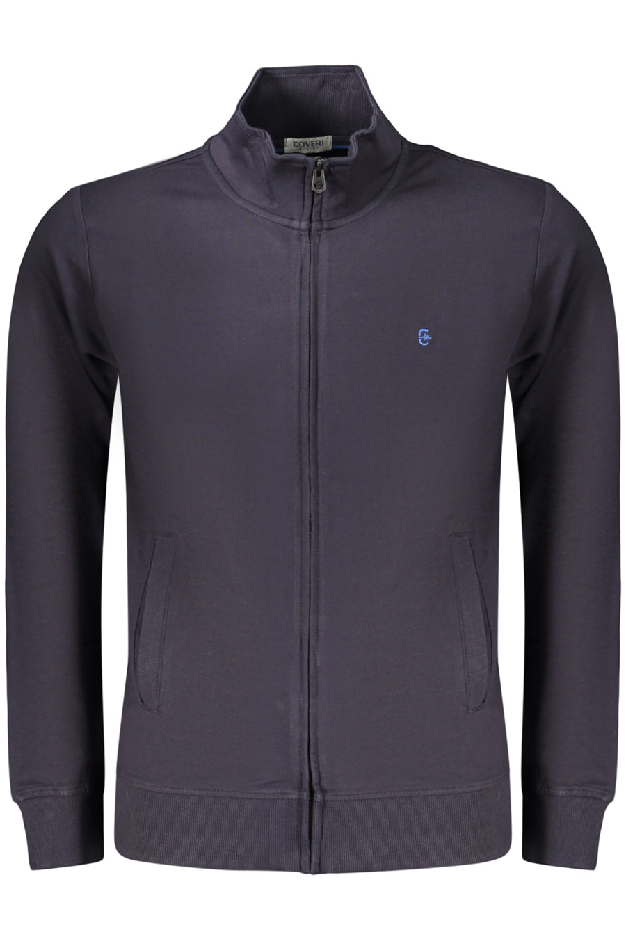 Coveri Moving Men's Blue Zip-Up Sweatshirt