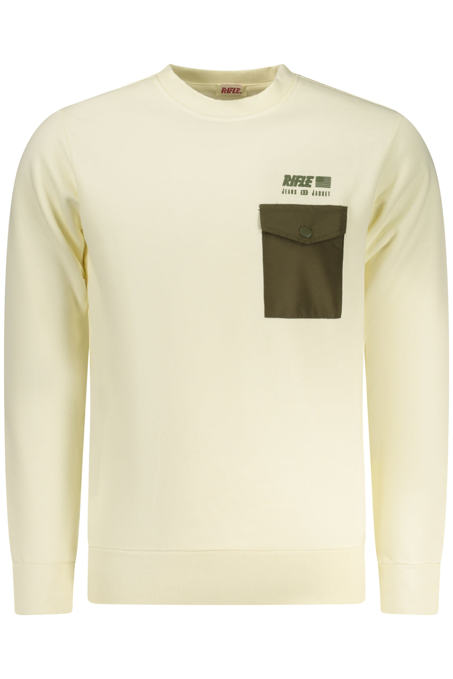 Rifle Men's Zip-Up Sweatshirt White
