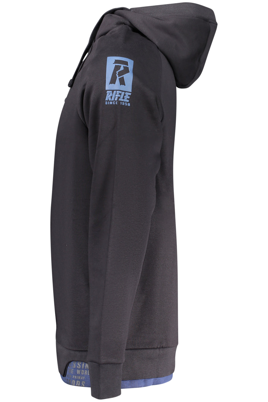 Rifle Men's Zip-Up Sweatshirt Blue