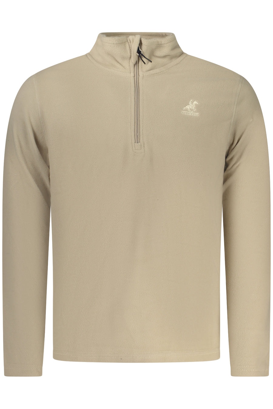 U.S. Grand Us Grand Men's Beige Zip-Up Sweatshirt